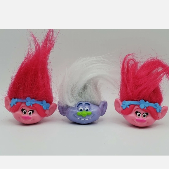Vintage Trolls Purple Hair & Blue Hair 1992, 2005. Troll Pencil Tops New Gen. - Picture 6 of 10